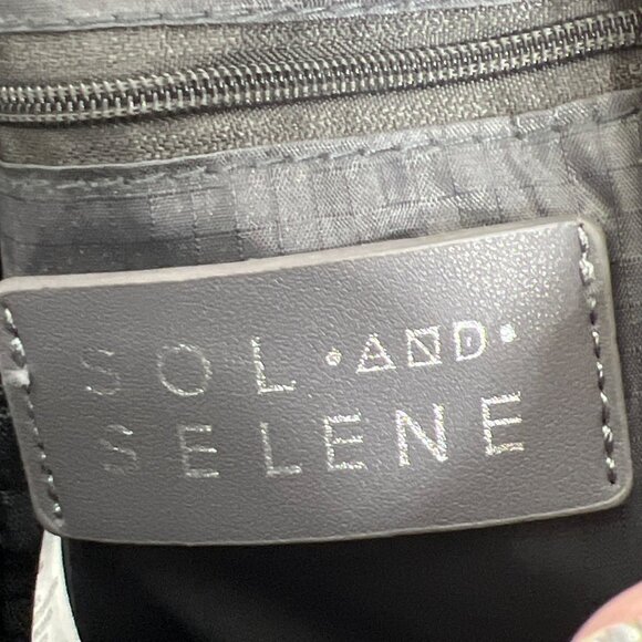 SOL & SELENE Beyond The Horizon Woven Neoprene Sling Bag Black NWOT - Picture 7 of 10